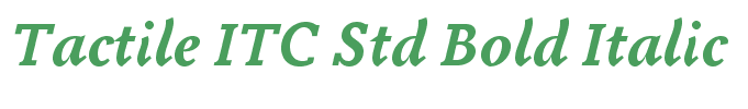 Tactile ITC Std Bold Italic